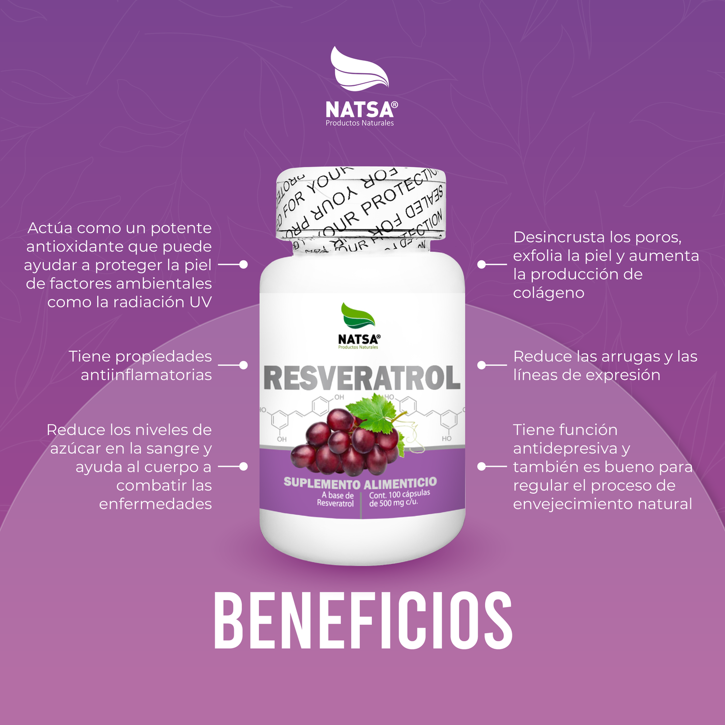 Resveratrol 100 cápsulas