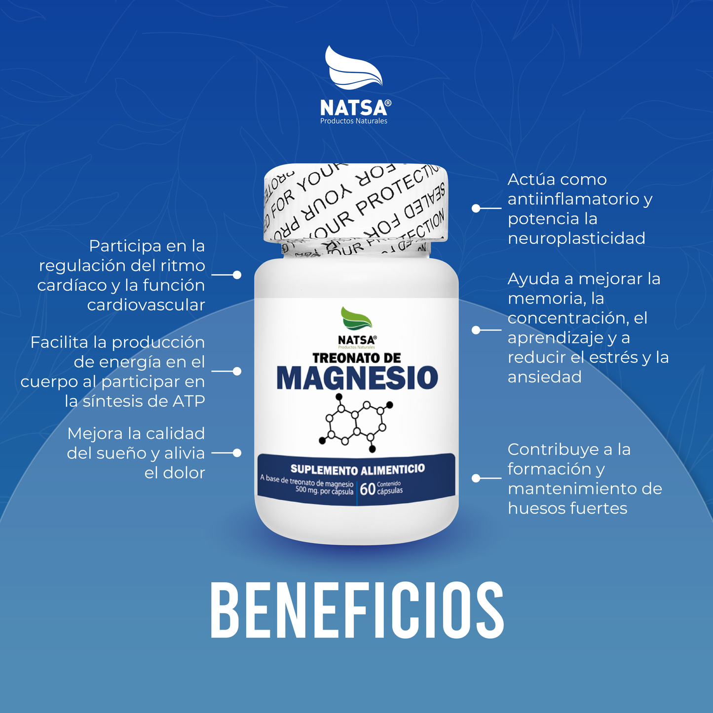 Treonato de Magnesio 60 cápsulas
