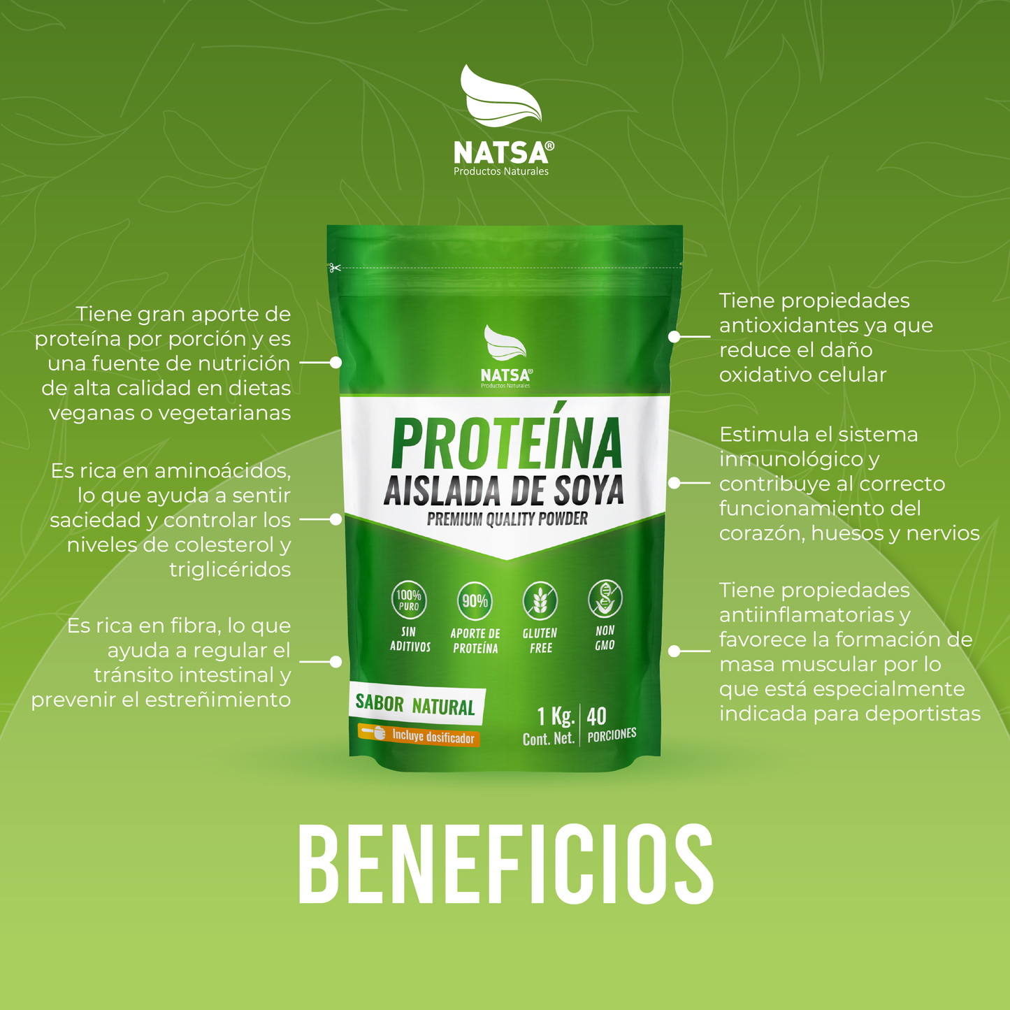 Proteína de Soya 1 kg