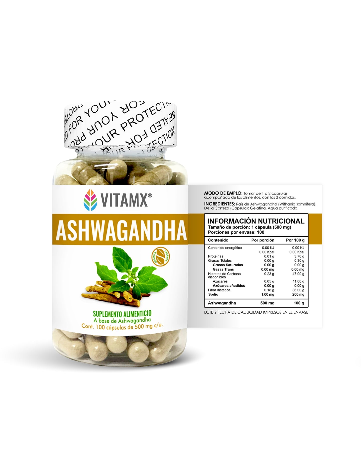 Ashwagandha 100 cápsulas