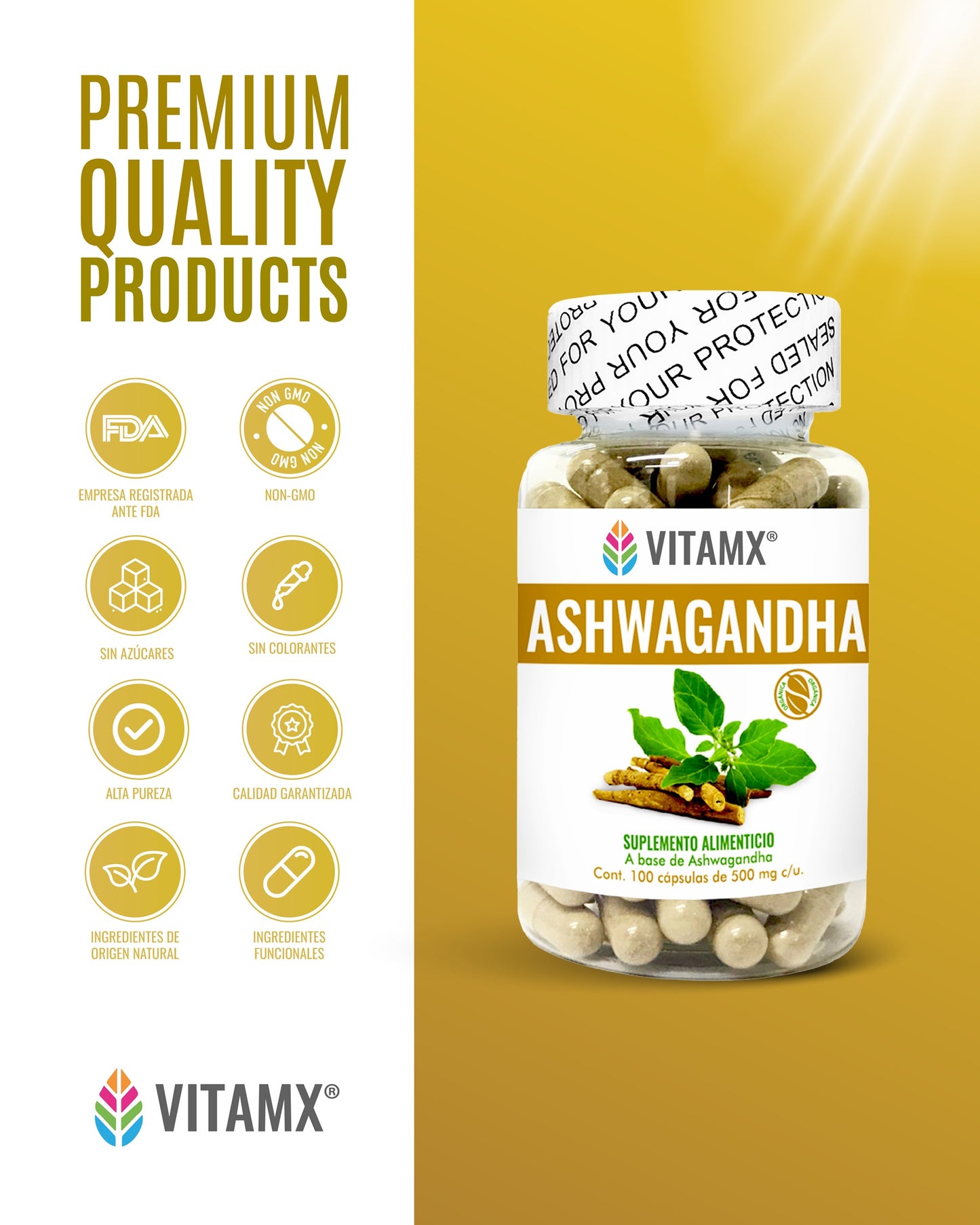 Ashwagandha 100 cápsulas