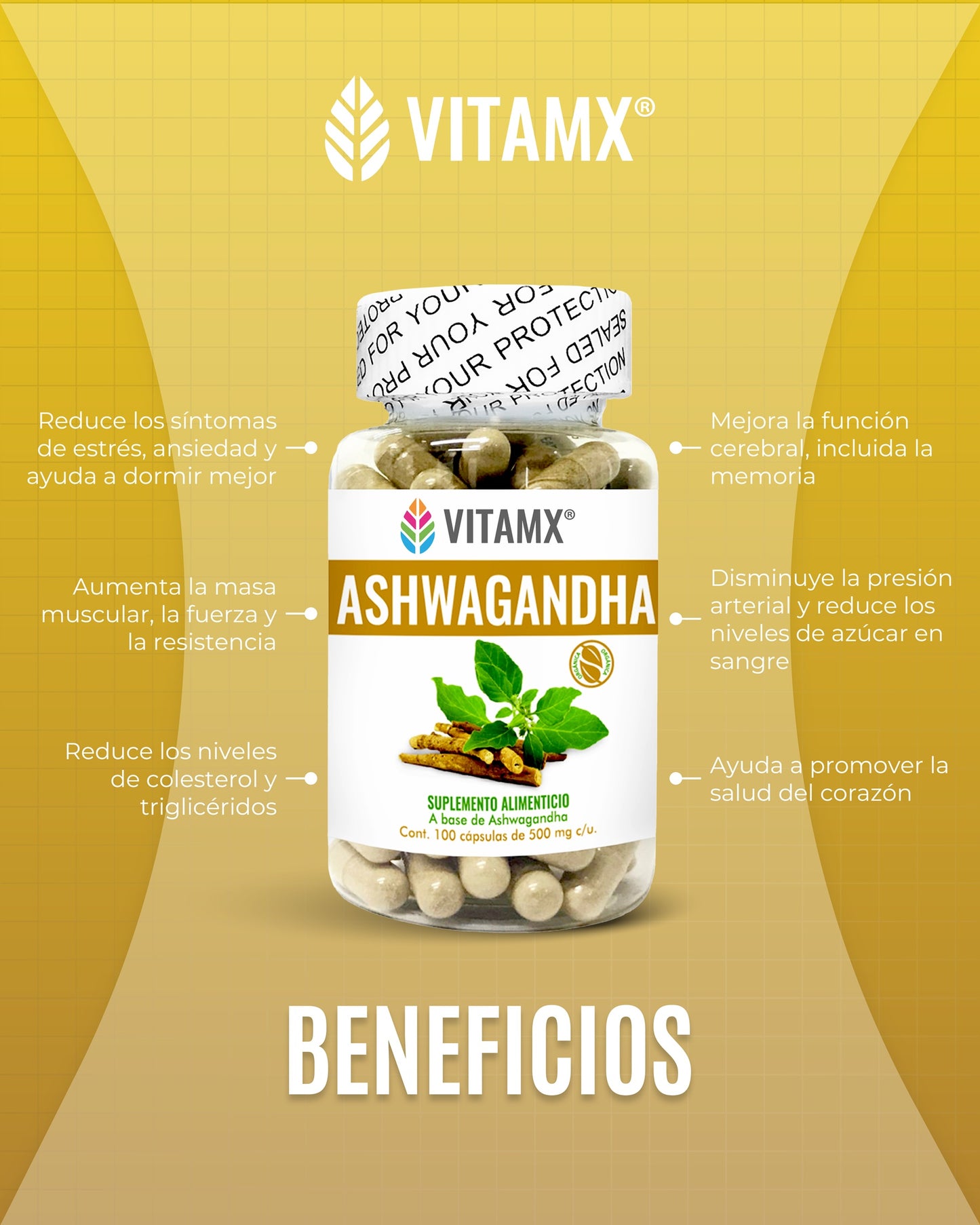 Ashwagandha 100 cápsulas