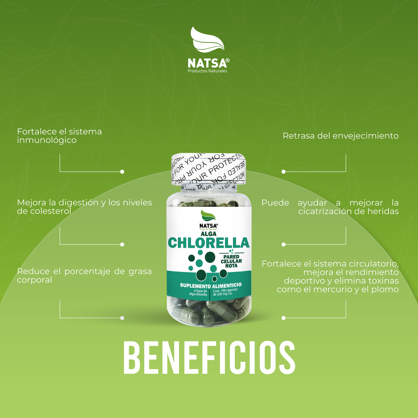 Chlorella 100 cápsulas