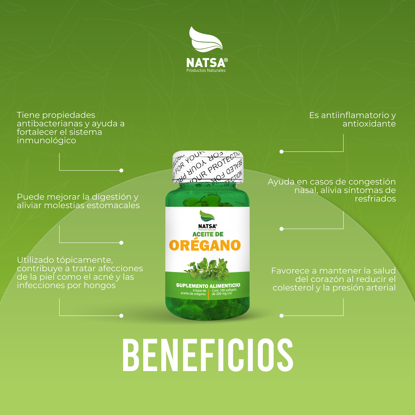 Aceite de Orégano 100 cápsulas