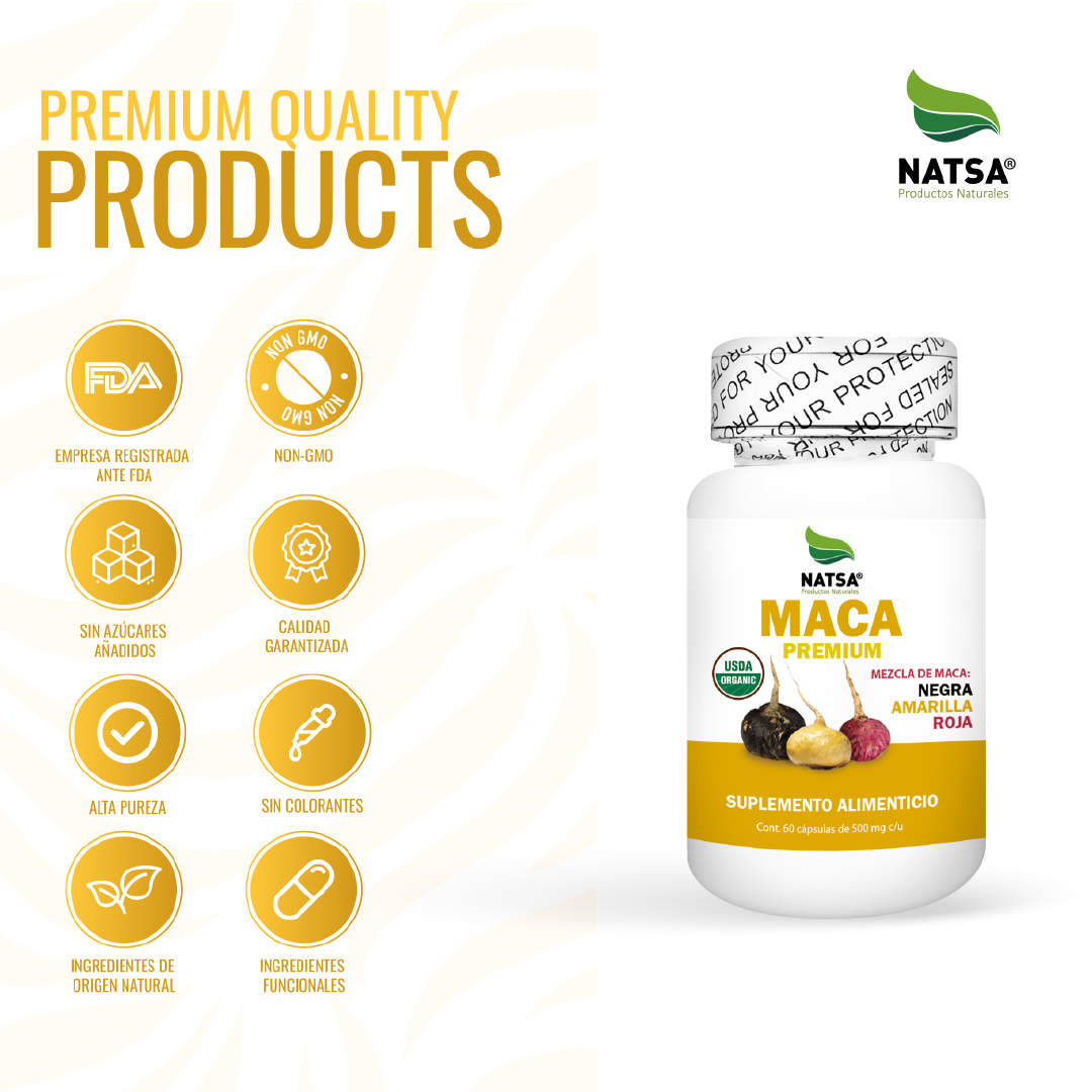Maca Peruana Premium 60 cápsulas