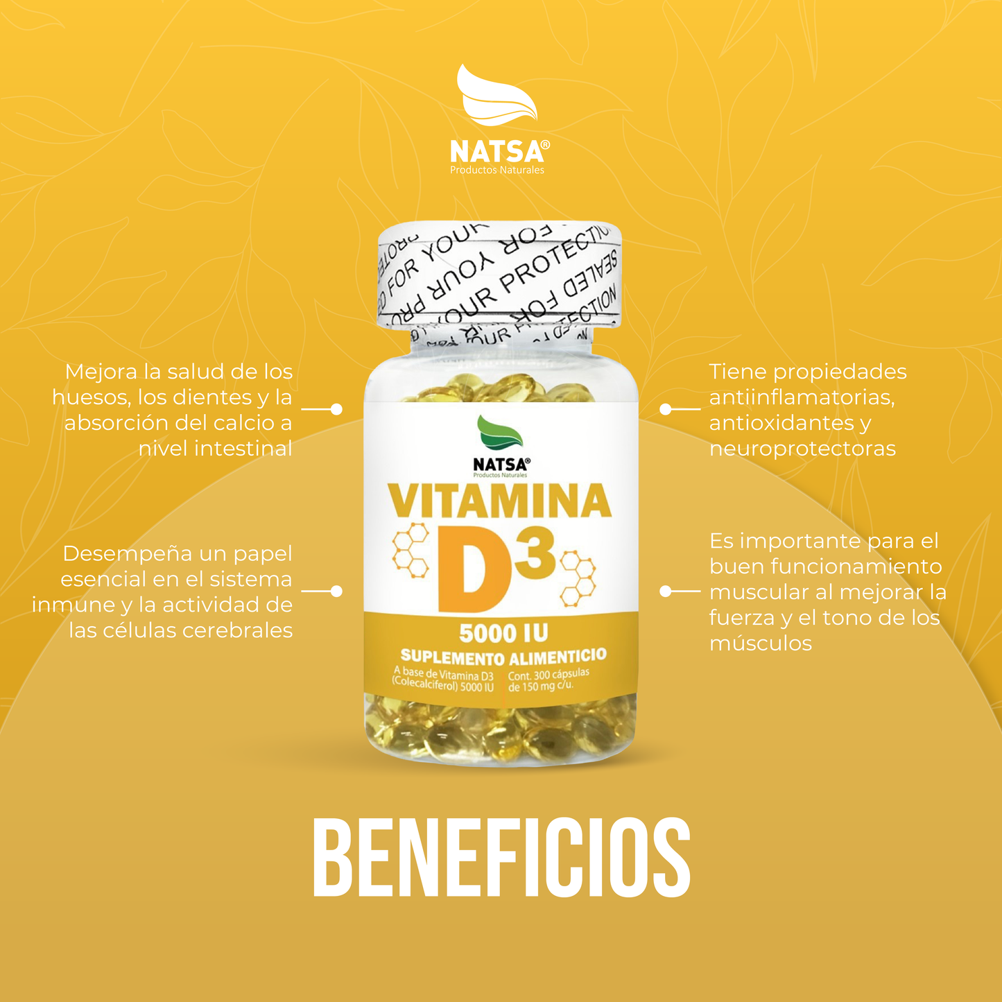 Vitamina D3 5000 IU 300 softgels