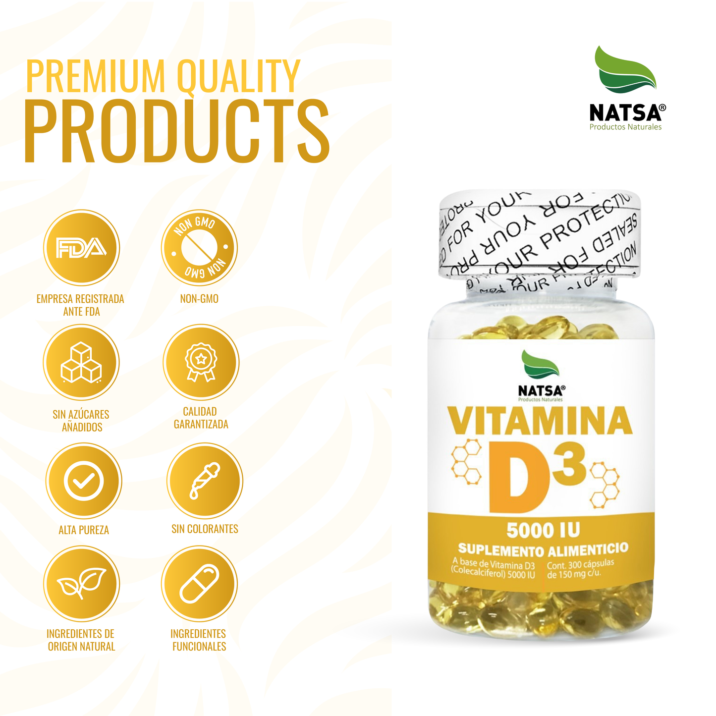 Vitamina D3 5000 IU 300 softgels