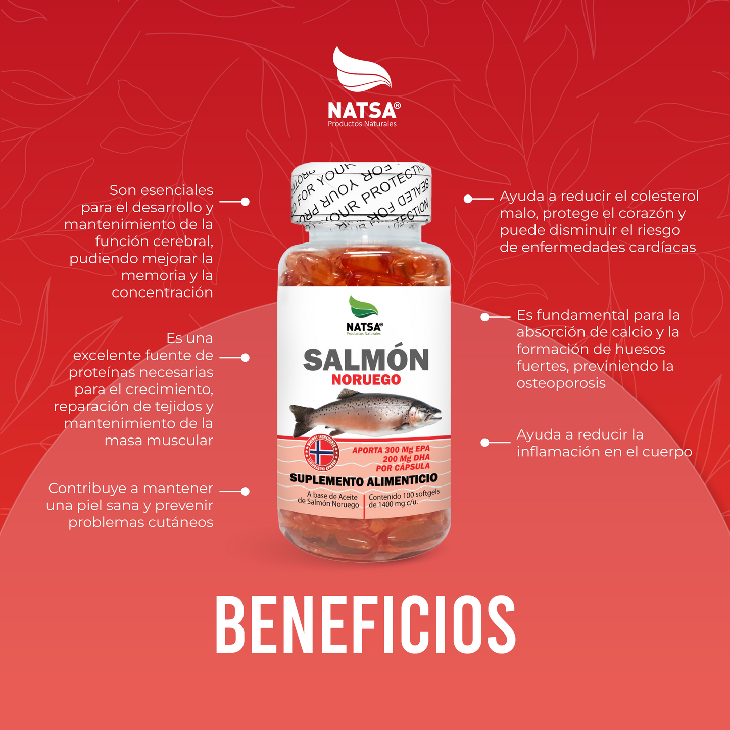 Salmón Noruego 100 softgels