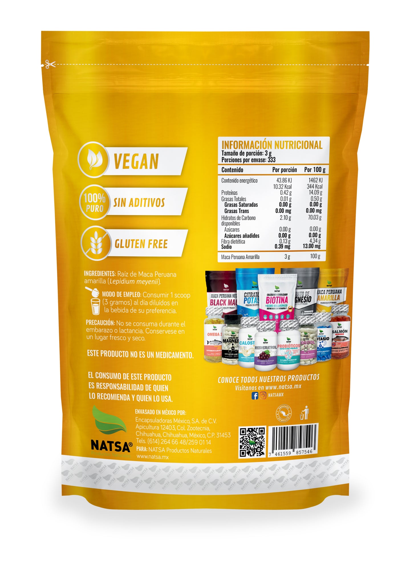 Maca Peruana Amarilla 1 kg