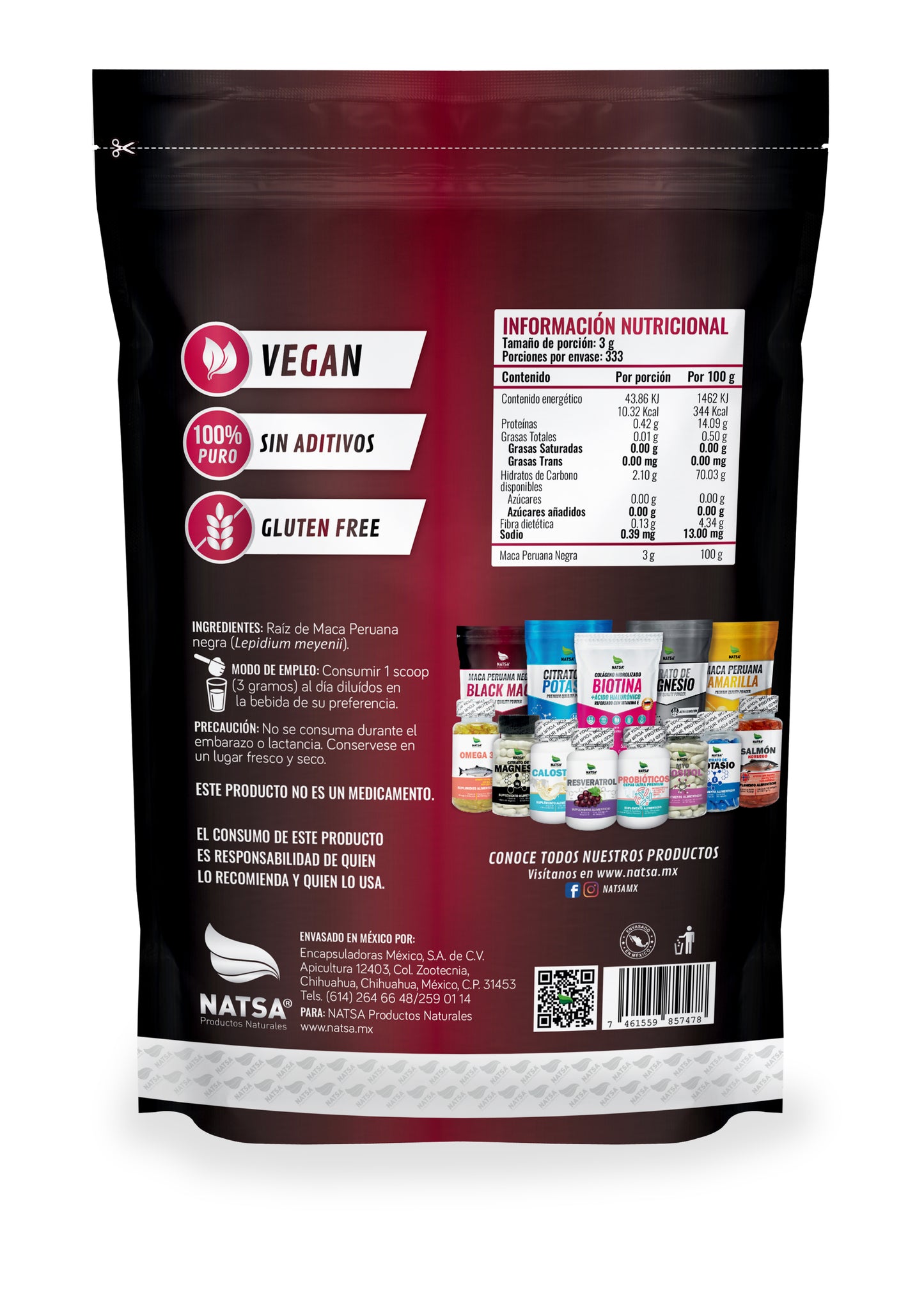 Maca Peruana Negra 1 kg