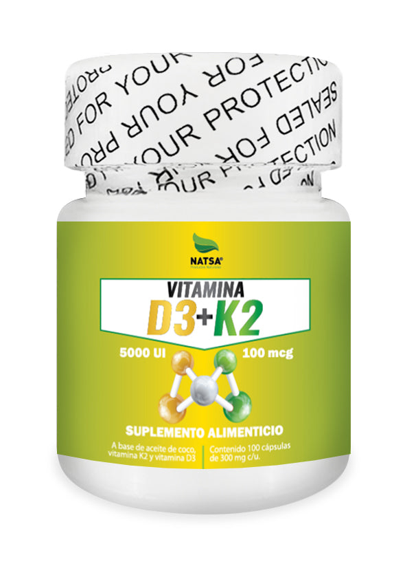 Vitamina D3+K2 100 mcg 100 cápsulas