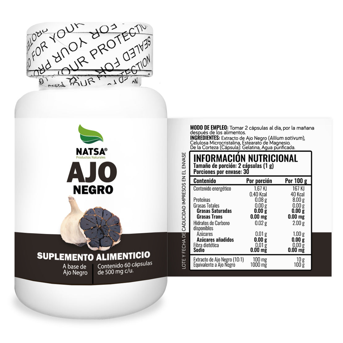 Ajo Negro 60 cápsulas