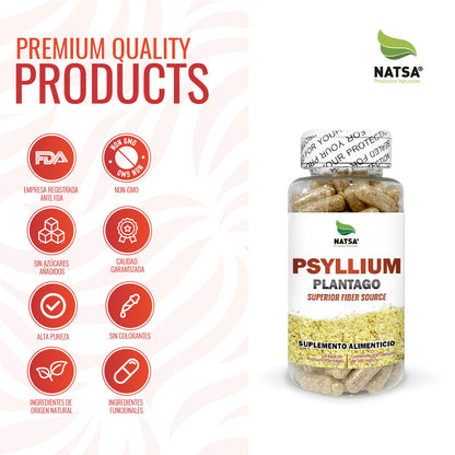 Psyllium plantago 100 cápsulas