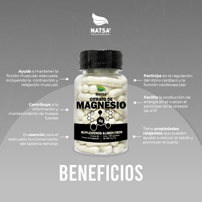 Citrato de Magnesio 100 cápsulas