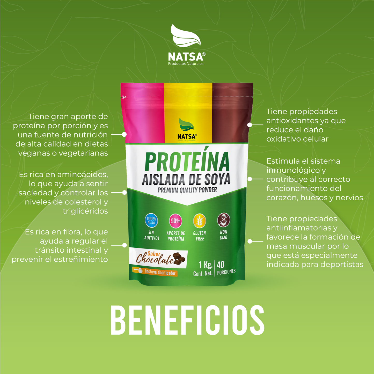 Proteína de Soya de Sabor 1 kg