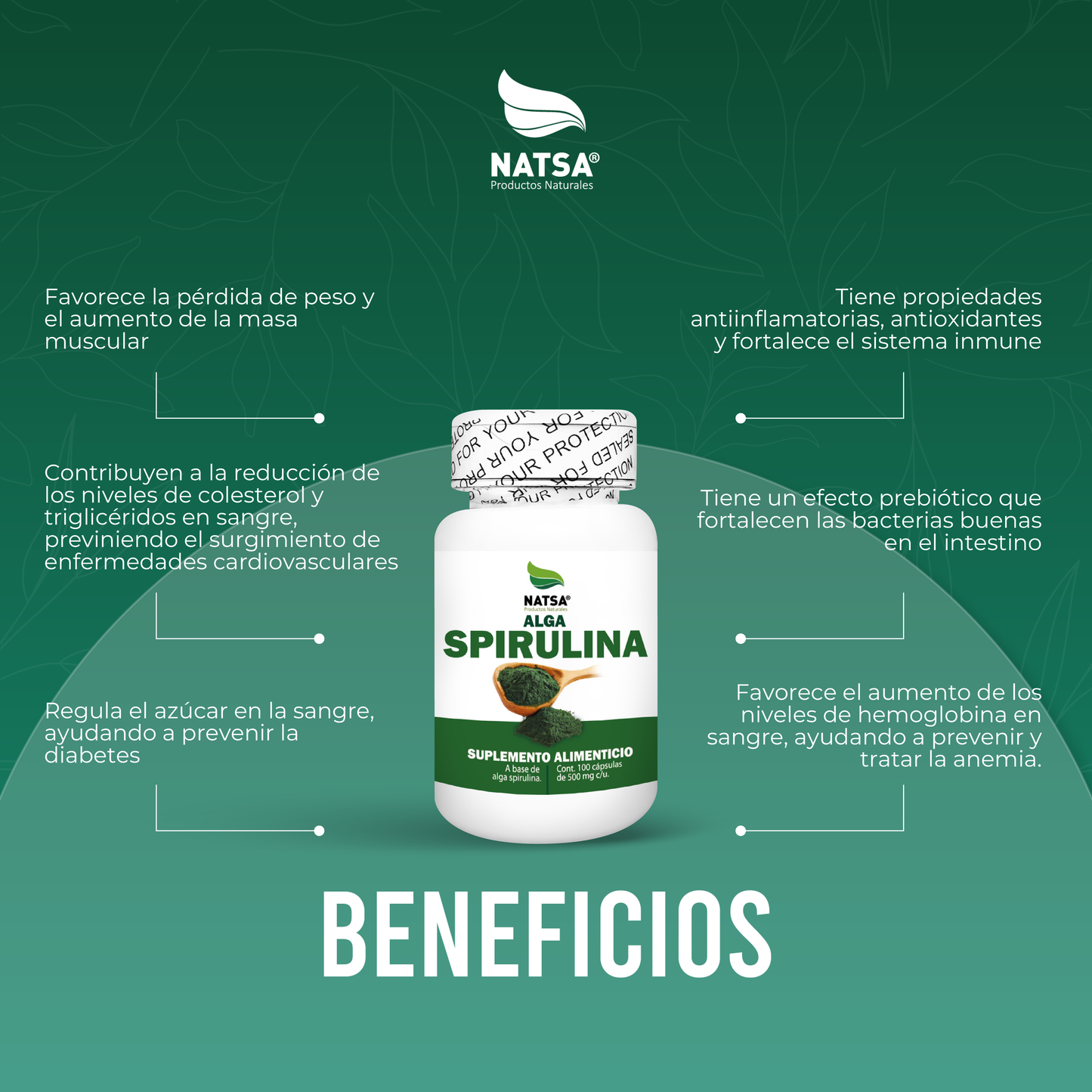 Alga Espirulina 100 cápsulas