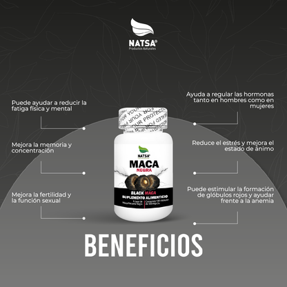 Maca Peruana Negra 100 cápsulas