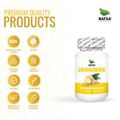 Jengibre 100 cápsulas