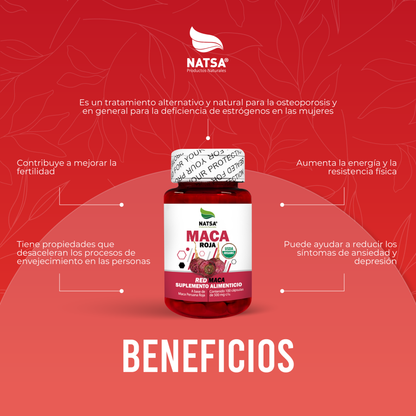 Maca Peruana Roja 100 cápsulas
