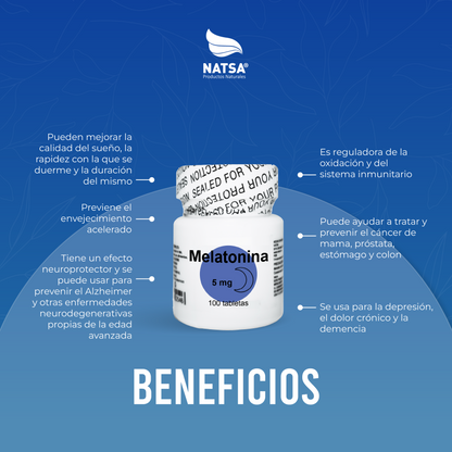 Melatonina 5 mg 100 tabletas