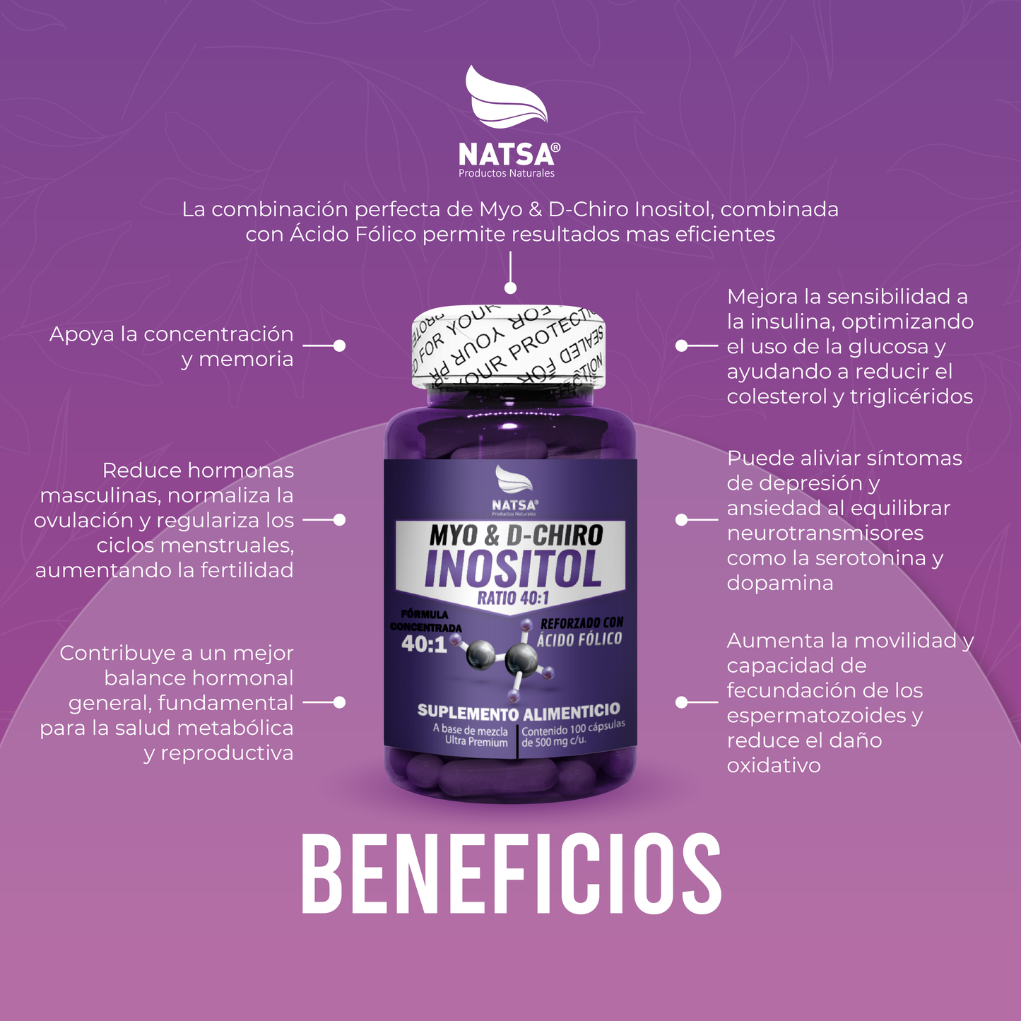 Myo & D-Chiro Inositol 40:1 100 cápsulas