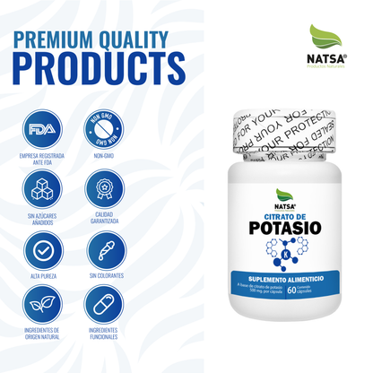 Citrato de Potasio 60 cápsulas