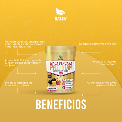 Maca Premium 500 g (Amarilla, Negra y Roja)