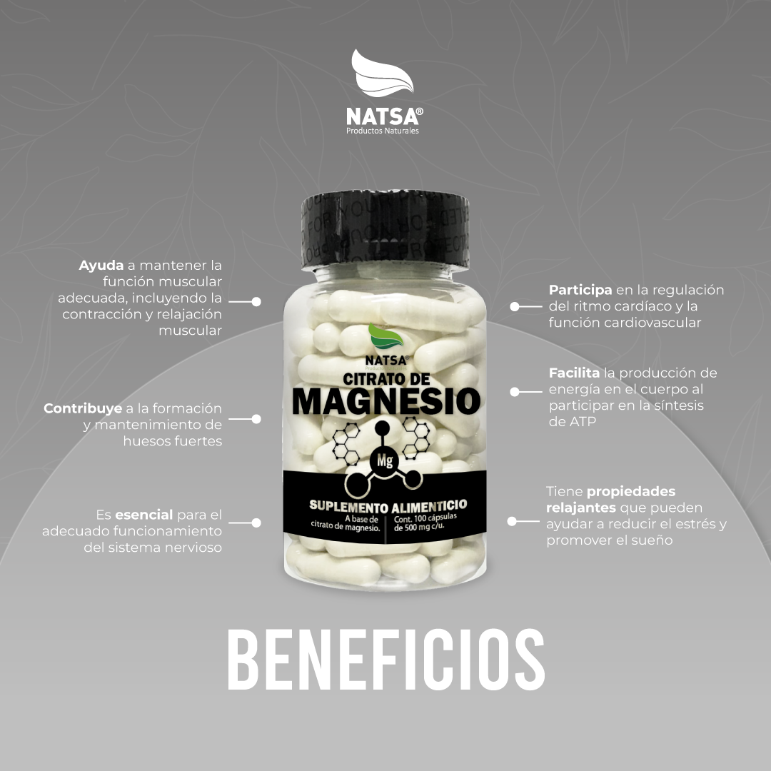 Citrato de Magnesio 100 cápsulas