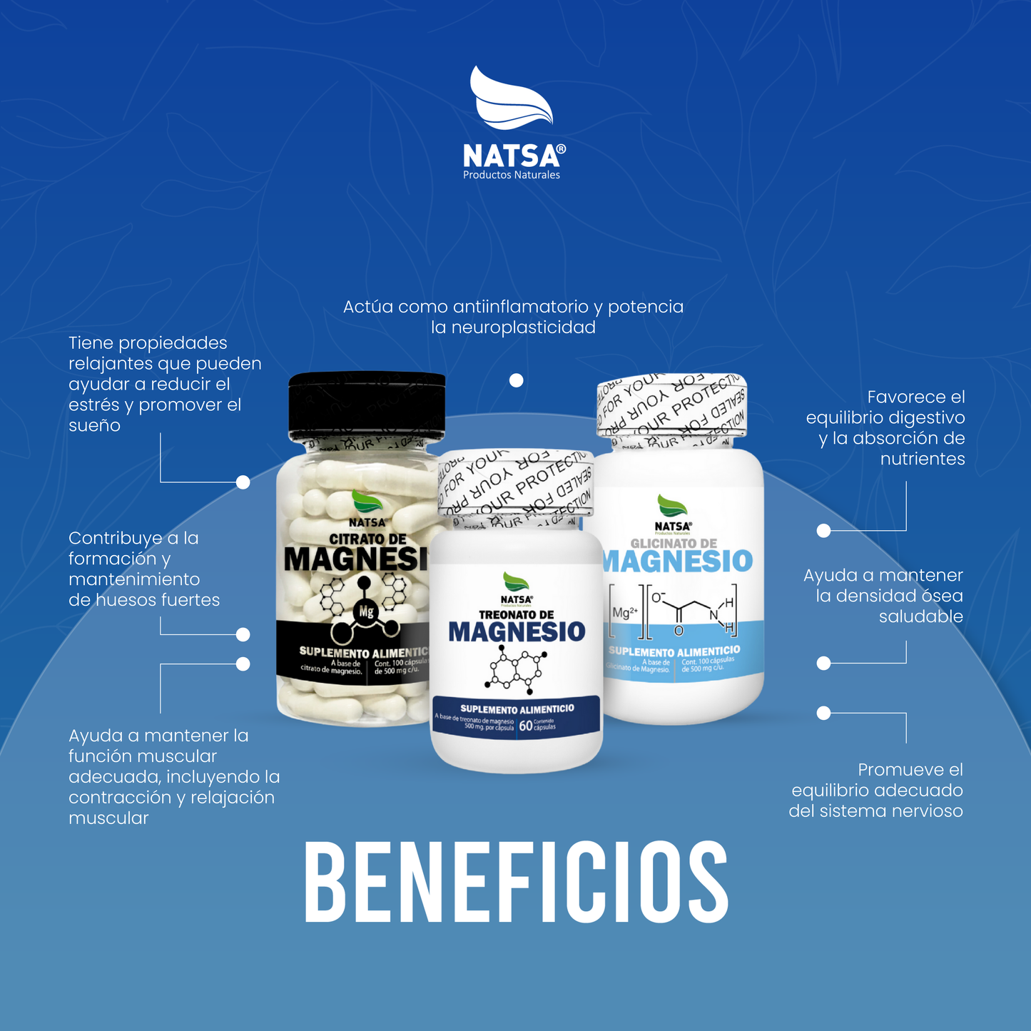 Pack Magnesios, Citrato, Treonato y Glicinato