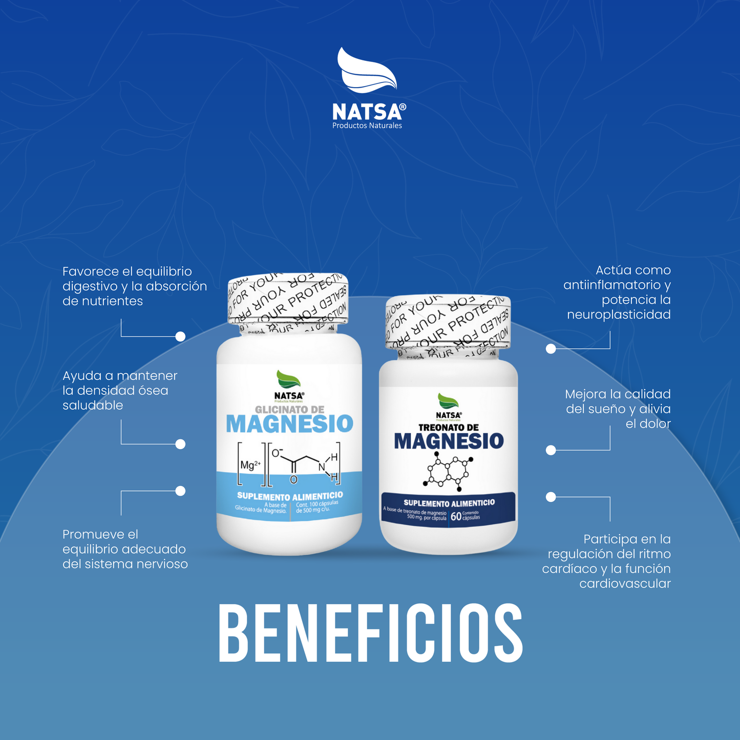 Pack Glicinato de Magnesio y Treonato de Magnesio