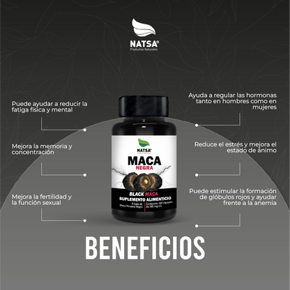 Maca Peruana Negra 100 cápsulas