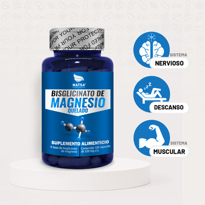 Bisglicinato de Magnesio 100 cápsulas