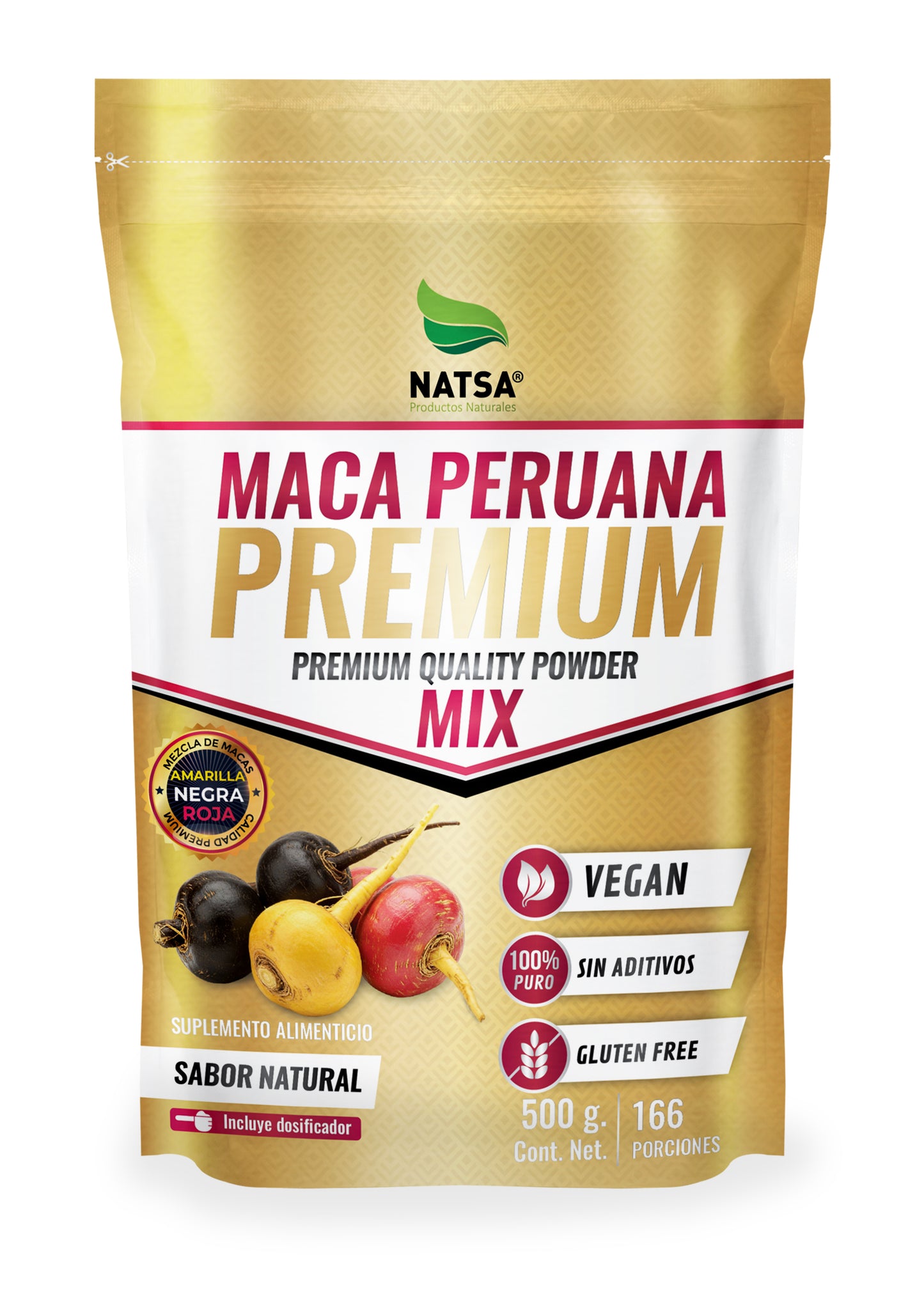 Maca Premium 500 g (Amarilla, Negra y Roja)
