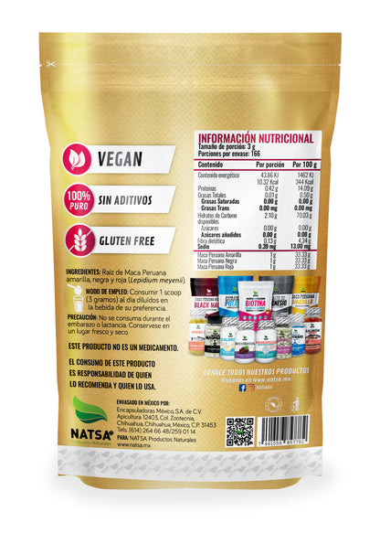 Maca Premium 500 g (Amarilla, Negra y Roja)