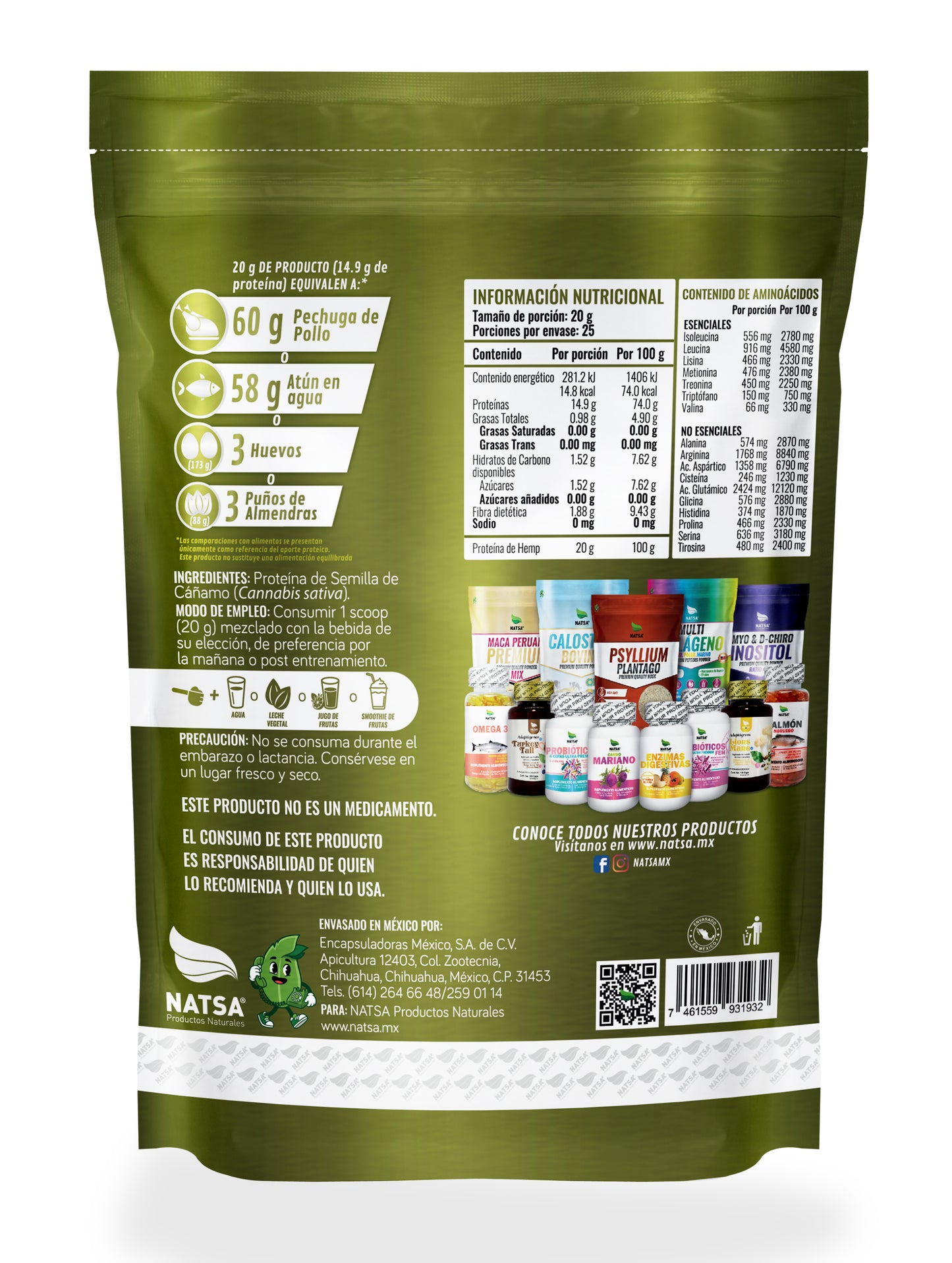 Proteína de Hemp 500 g