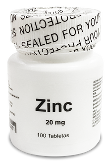 Zinc 20 mg 100 tabletas