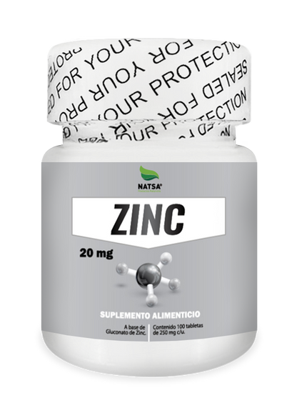 Zinc 20 mg 100 tabletas