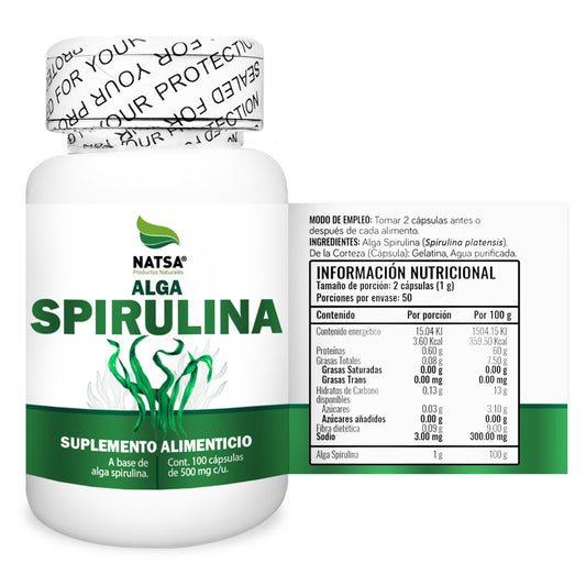 Alga Espirulina 100 cápsulas