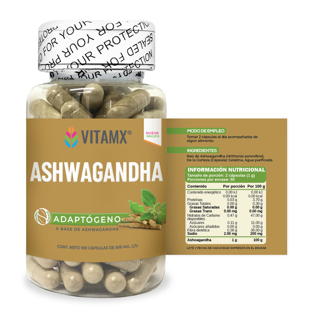 Ashwagandha 100 cápsulas