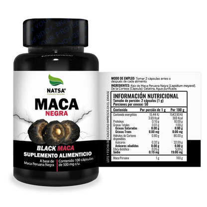 Maca Peruana Negra 100 cápsulas