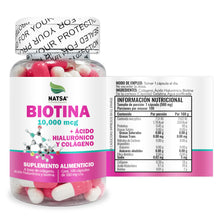 Biotina con Ácido Hialurónico y Colágeno 100 cápsulas