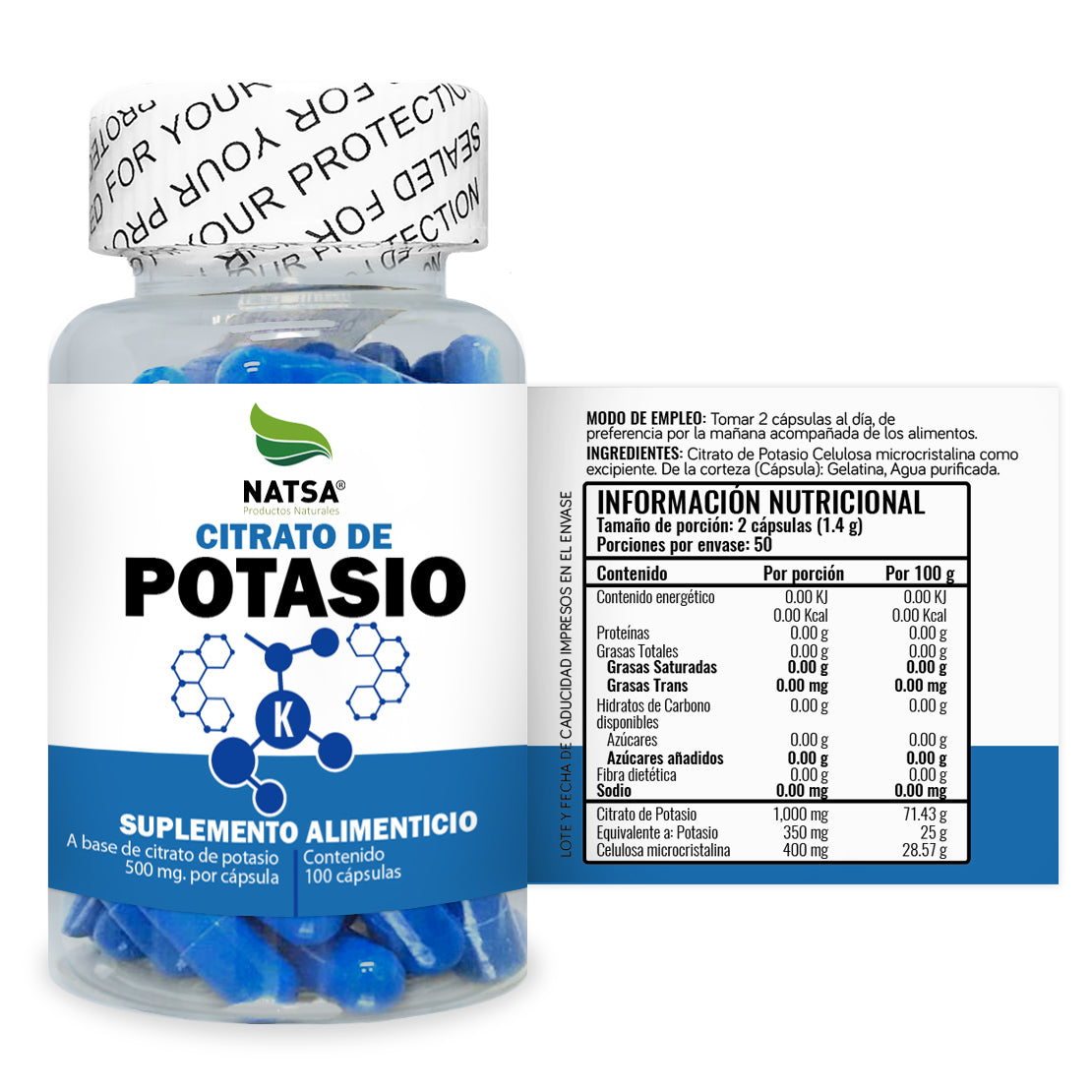 Pack Citratos Jumbo - Magnesio y Potasio 200 Caps C/u