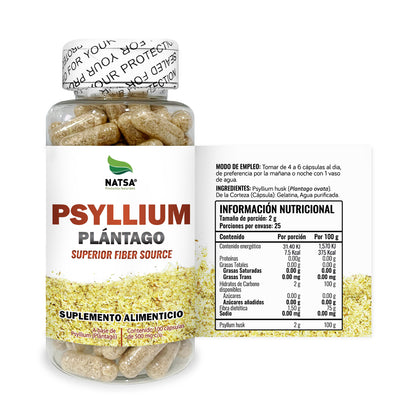 Psyllium plantago 100 cápsulas