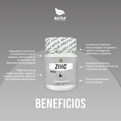 Zinc 20 mg 100 tabletas